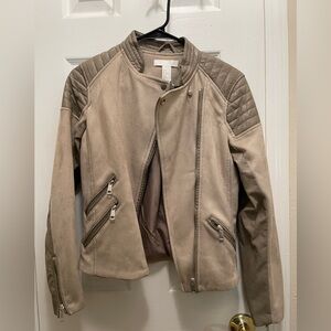 Brown hm moto jacket
